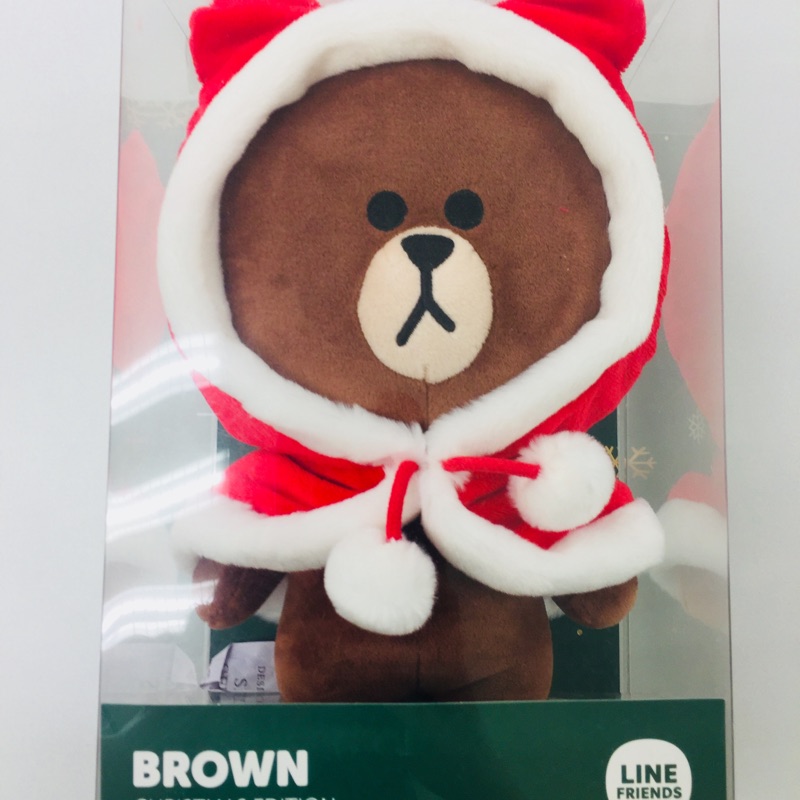 Line Friends 聖誕版 熊大 小紅帽 Brown
