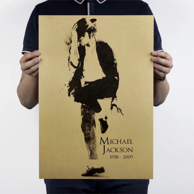 麥可傑克森 Michael Jackson 明星海報 裝飾畫 牛皮紙海報 海報 壁飾 復古裝飾 背景裝飾 居家裝飾