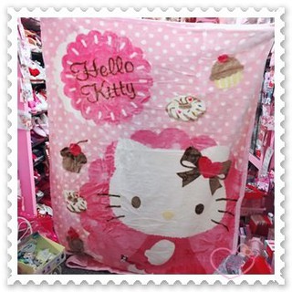 ♥小花花日本精品♥ Hello Kitty 毛毯 蓋毯 冷氣毯 保暖被 毯被 甜點系列 粉色 31031103