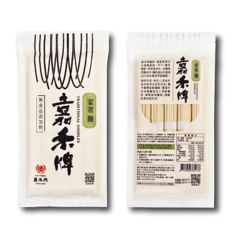 【熊愛趣烘焙材料】嘉禾牌 家常麵500g 使用劍蘭中筋 海鹽麵條 無添加 麵條 防疫必備物資