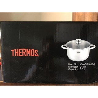 THERMOS膳魔師不銹鋼雙耳湯鍋 5L