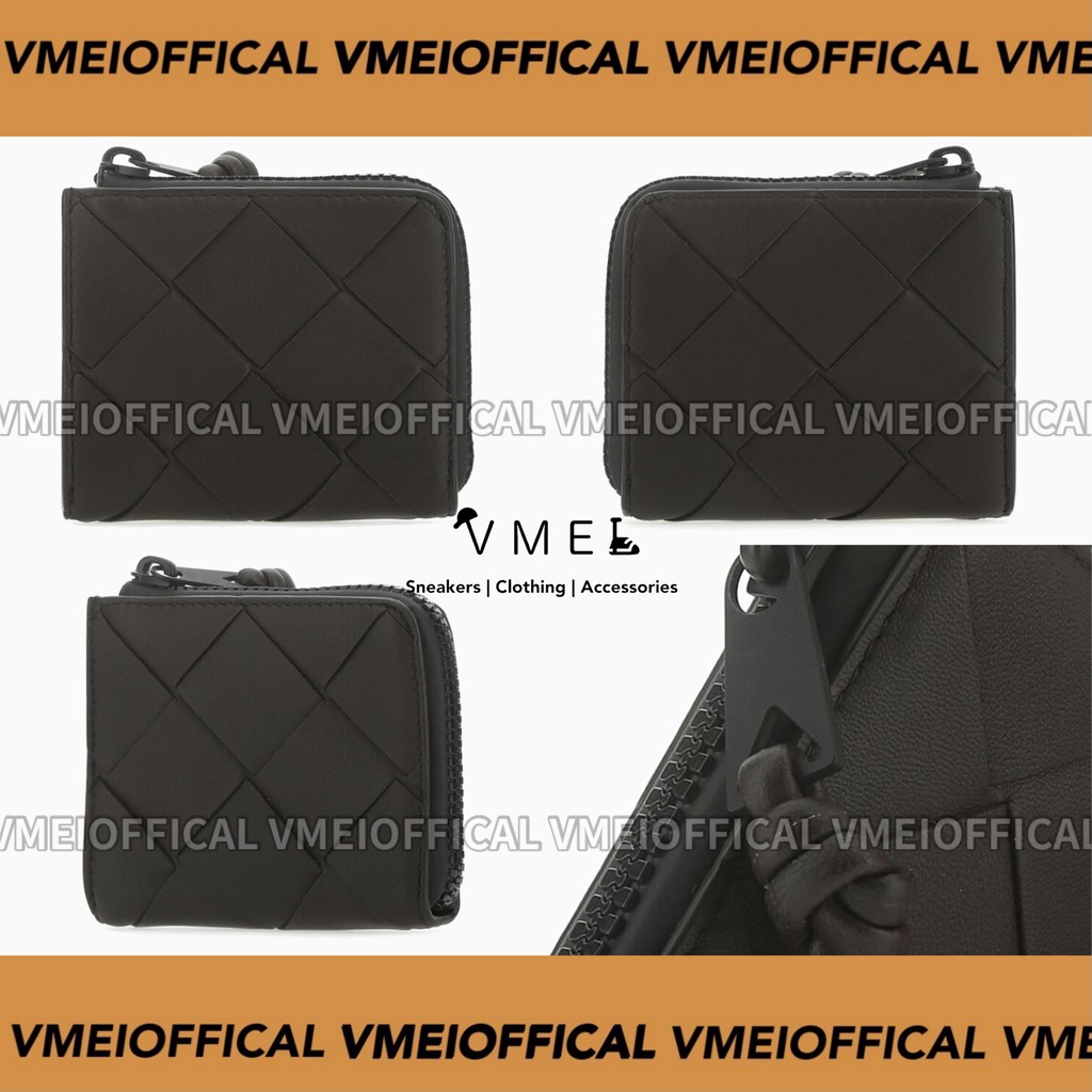 【VMEI_OFFICAL】BOTTEGA VENETA Intercciato 編織零錢包 BV編織零錢包 黑