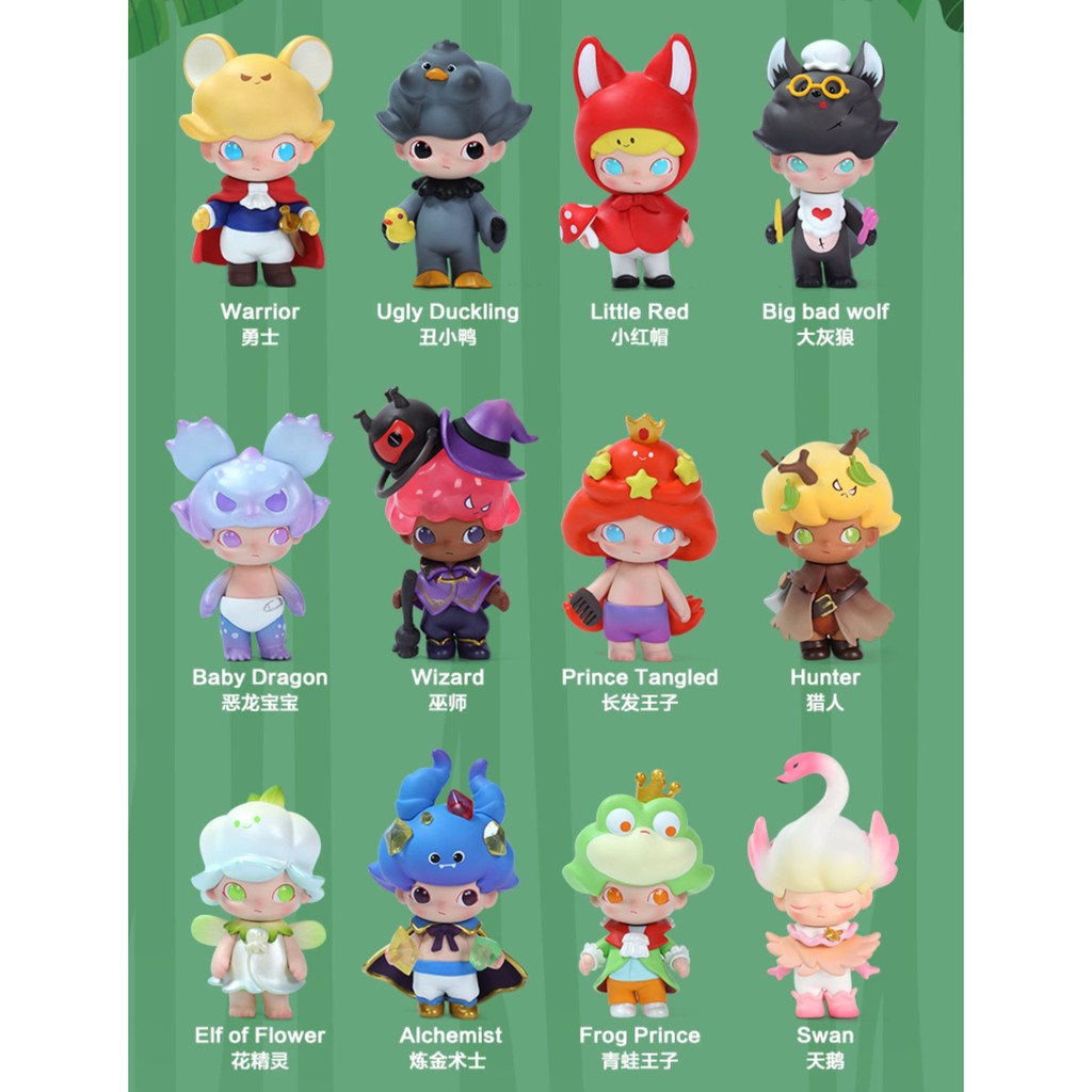 正版單款販售盲盒dimoo 童話系列popmart 泡泡瑪特盒玩小紅帽青蛙王子大野狼勇士醜小鴨 蝦皮購物