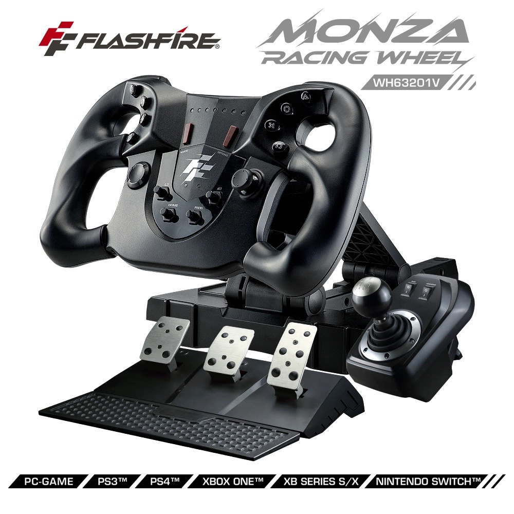 【FlashFire】支援多平台PS4／PC／Switch／XBOX 360 XSX XSS Monza 極限遊戲方向盤