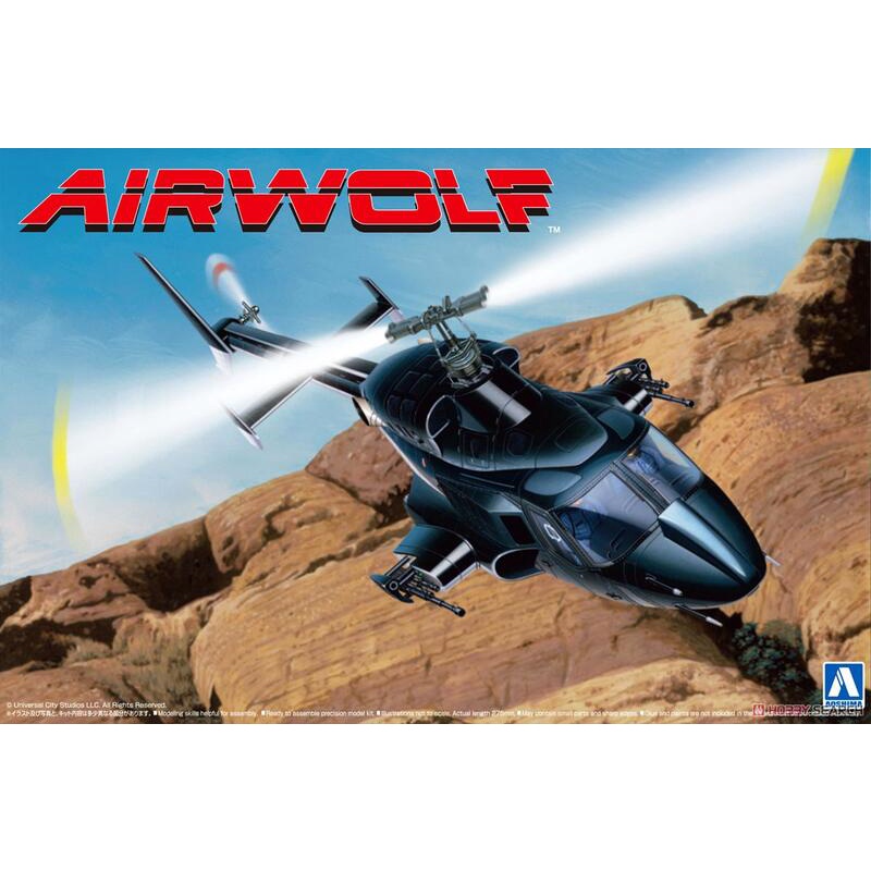 𓅓MOCHO𓅓 現貨 青島 1/48 電影AW-01 飛狼 Airwolf 攻擊直升機 clearbody