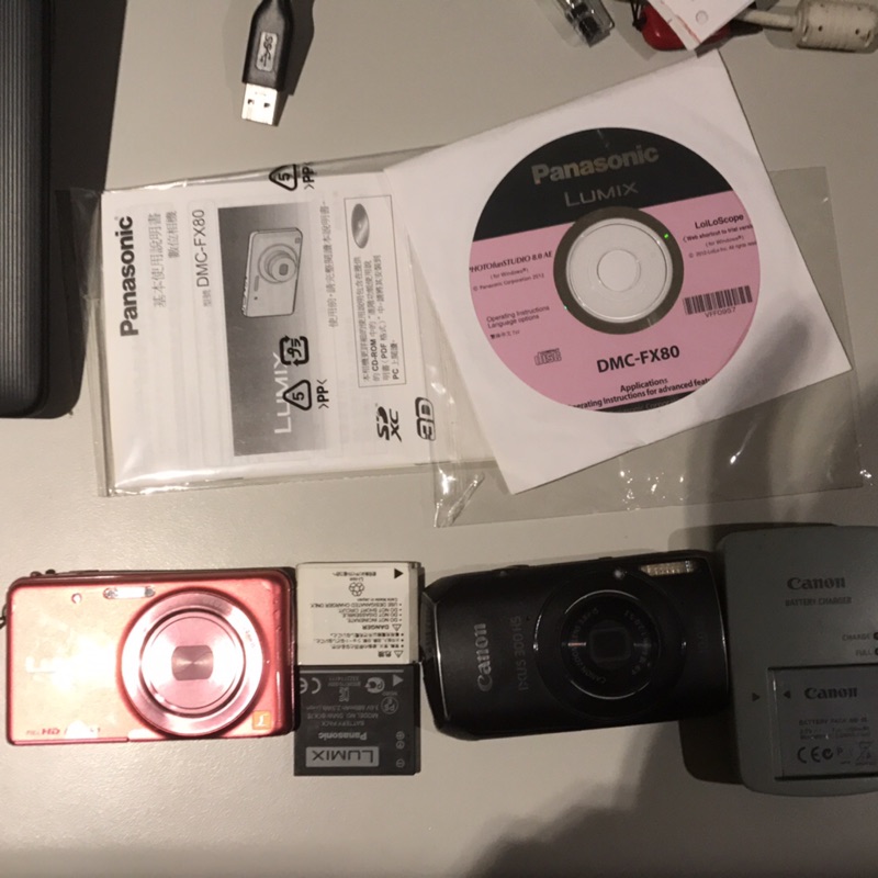 數位相機 Panasonic DMC-FX80 Canon IXUS 300 HS 零件機