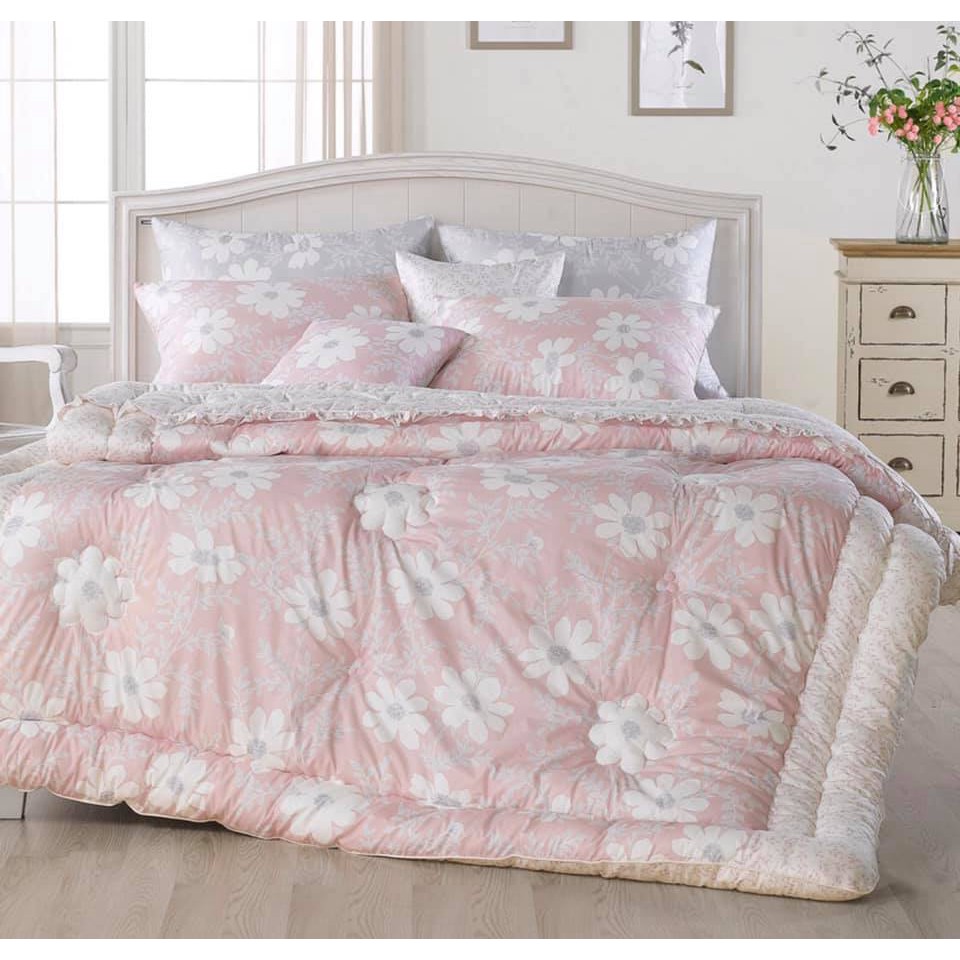 韓國四季被【溫暖家】DATTAMI 盛開花朵 60支薄紗棉 水洗 韓國棉被 韓國製造 棉被 涼感 枕頭套 床單 床套