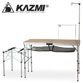 KAZMI 輕便型行動廚房 超優惠組合【桌子+收納袋+專用櫥櫃】 非舊有SWISS MILITARY 【登山屋】