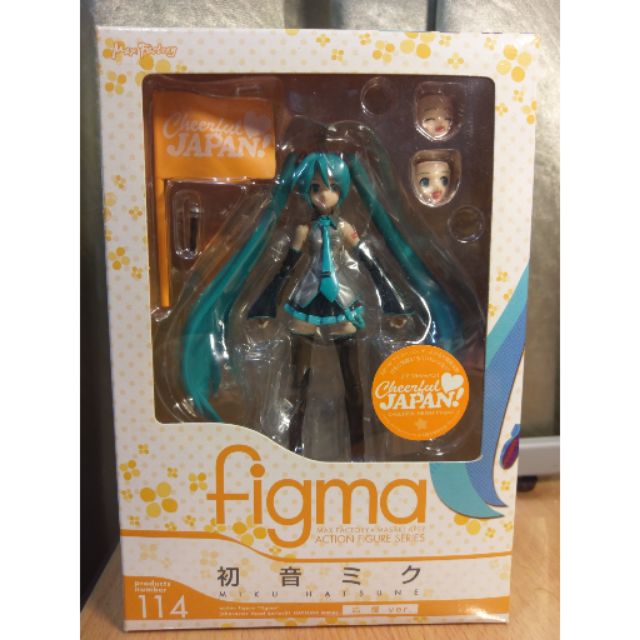 正版  Figma 114  初音未來 應援版 啦啦隊 彩球 旗子 麥克風