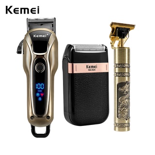 KEMEI 科美專業理髮師理髮器組合可充電電動修整機鬍鬚修剪器剃須刀無繩有線