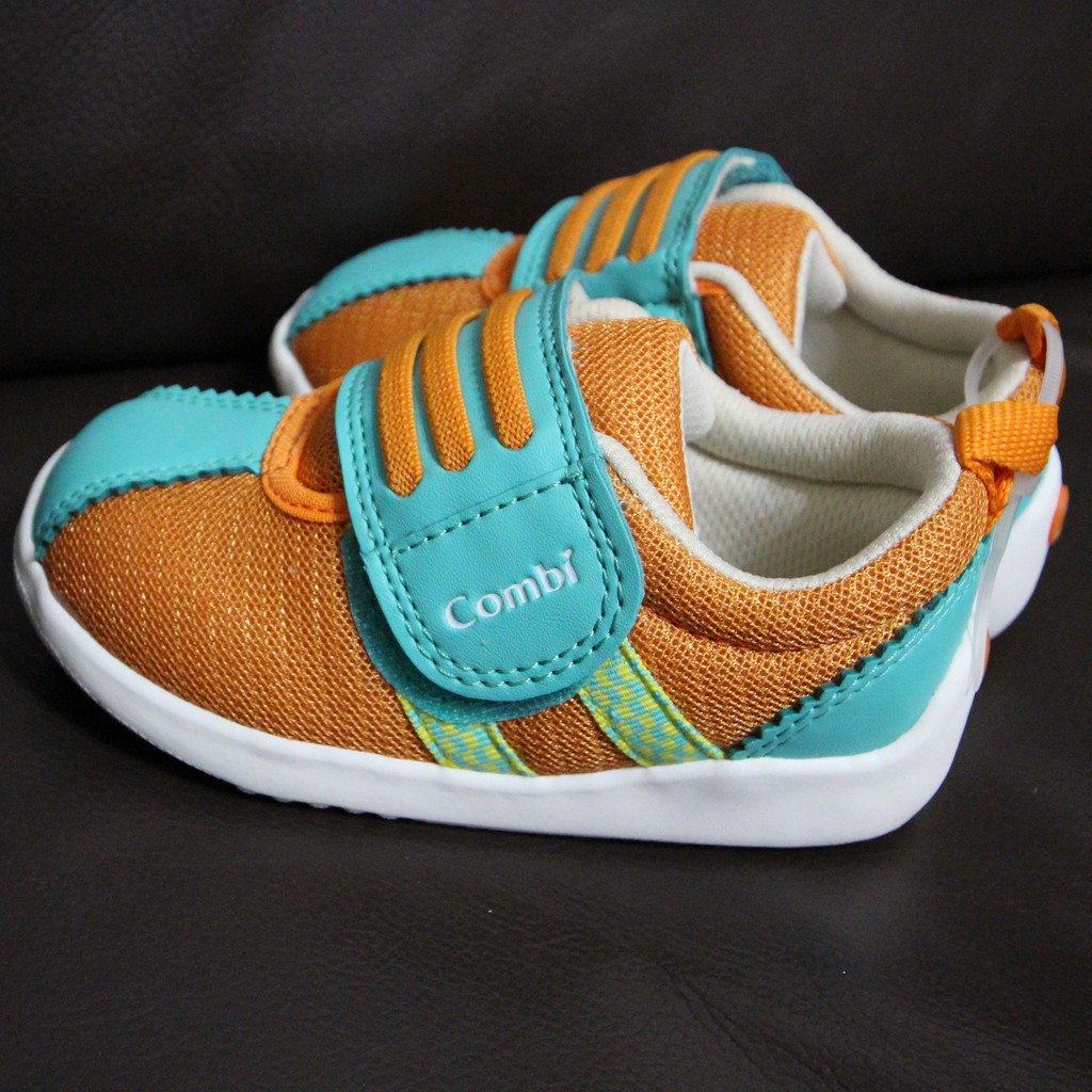 全新 Combi 康貝 活力森林幼兒機能鞋 琥珀橘 嬰兒學步鞋 嬰兒機能鞋 14.5