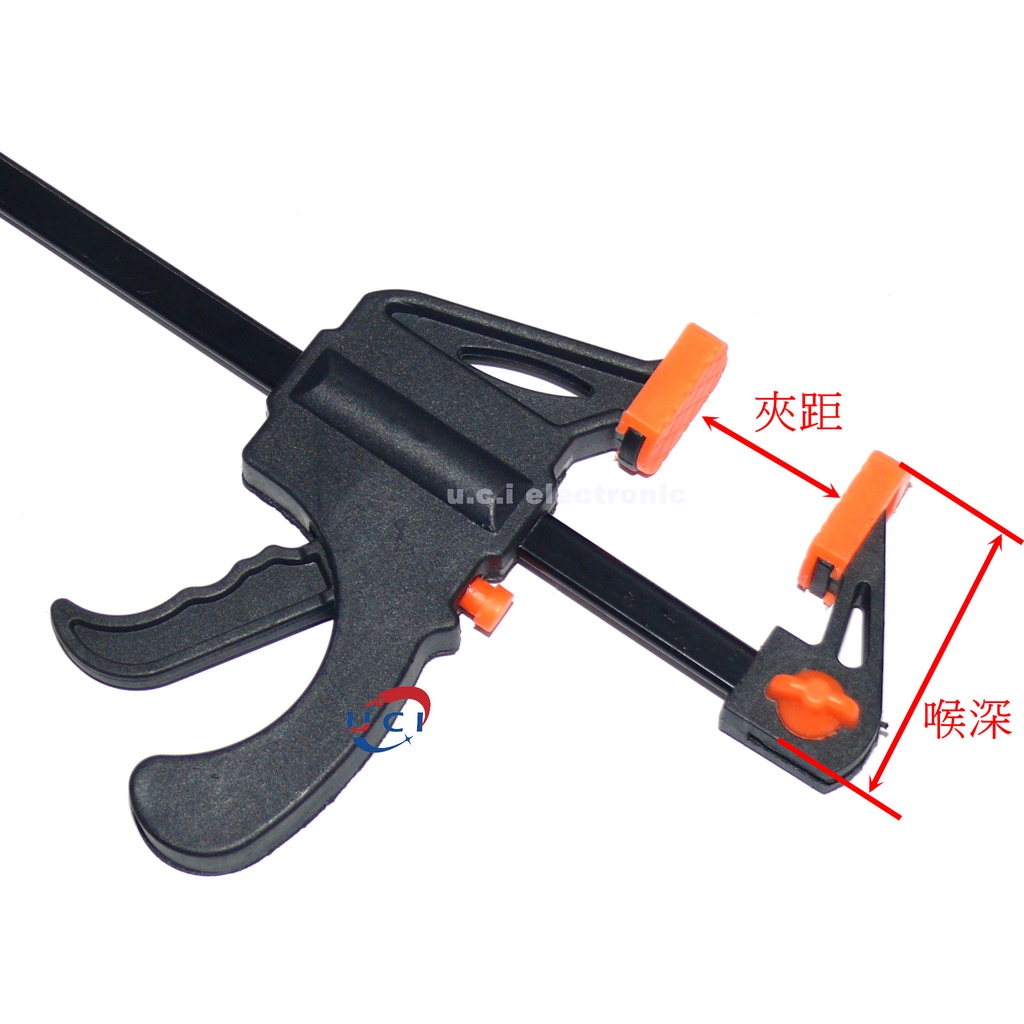 【UCI電子】(Z-3) 固定F夾扳機式雙向快速木工夾塑膠工具夾通用木工固定支撐夾 木工夾 F夾