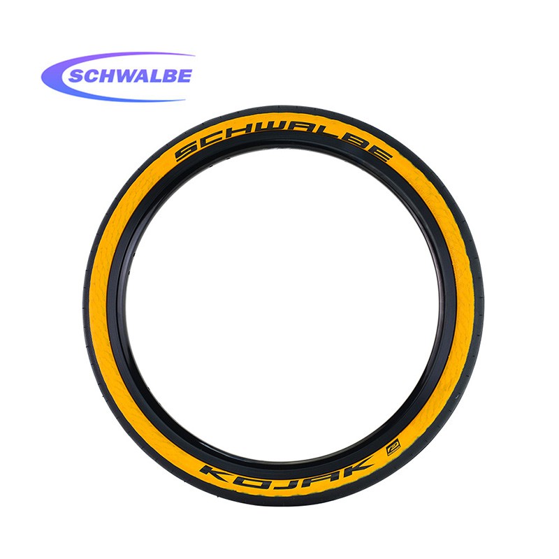 Schwalbe KOJAK 16 英寸 32-349 自行車輪胎輪胎 16X1 1/4 黃色邊緣適用於小布折疊自行車