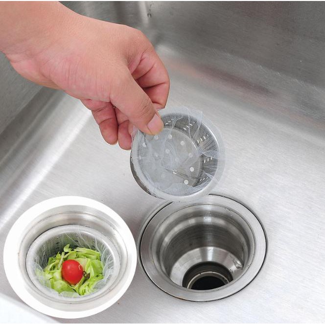 30個裝水槽濾過濾網排水口過濾網線廚房水槽下水道水池地漏排水口殘渣垃圾袋防堵塞隔水袋洗菜洗碗池過濾