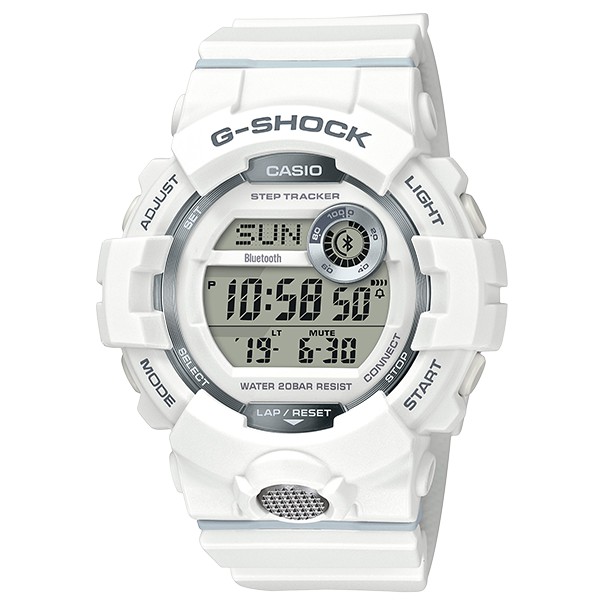 【聊聊甜甜價】CASIO G-SHOCK GBD-800-7 BLUETOOTH藍牙雙顯電子錶(白)