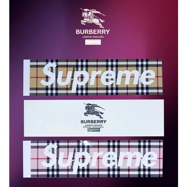 【紐約范特西】預購 Supreme Burberry Box Logo Sticker Set 貼紙