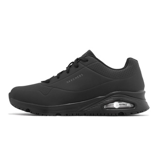 Skechers 休閒鞋 Uno SR-Sutal 寬楦 全黑 黑 工作鞋 氣墊 男鞋 【ACS】200054WBLK|