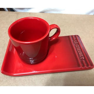 Le Creuset 英式馬克杯100ml（附盤）櫻桃紅