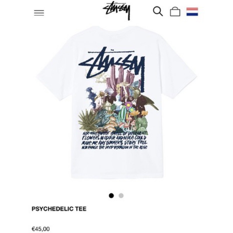 代購STUSSY PSYCHEDELIC TEE 潮流正品短袖T恤滑板品牌花卉藝術| 蝦皮購物