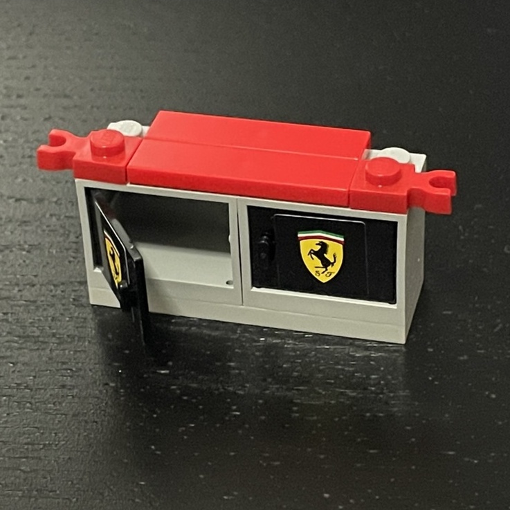 LEGO樂高 正版 積木 絕版 高品質中古零件 法拉利維修區 車庫 維修櫃 收納箱 抽屜 櫃子
