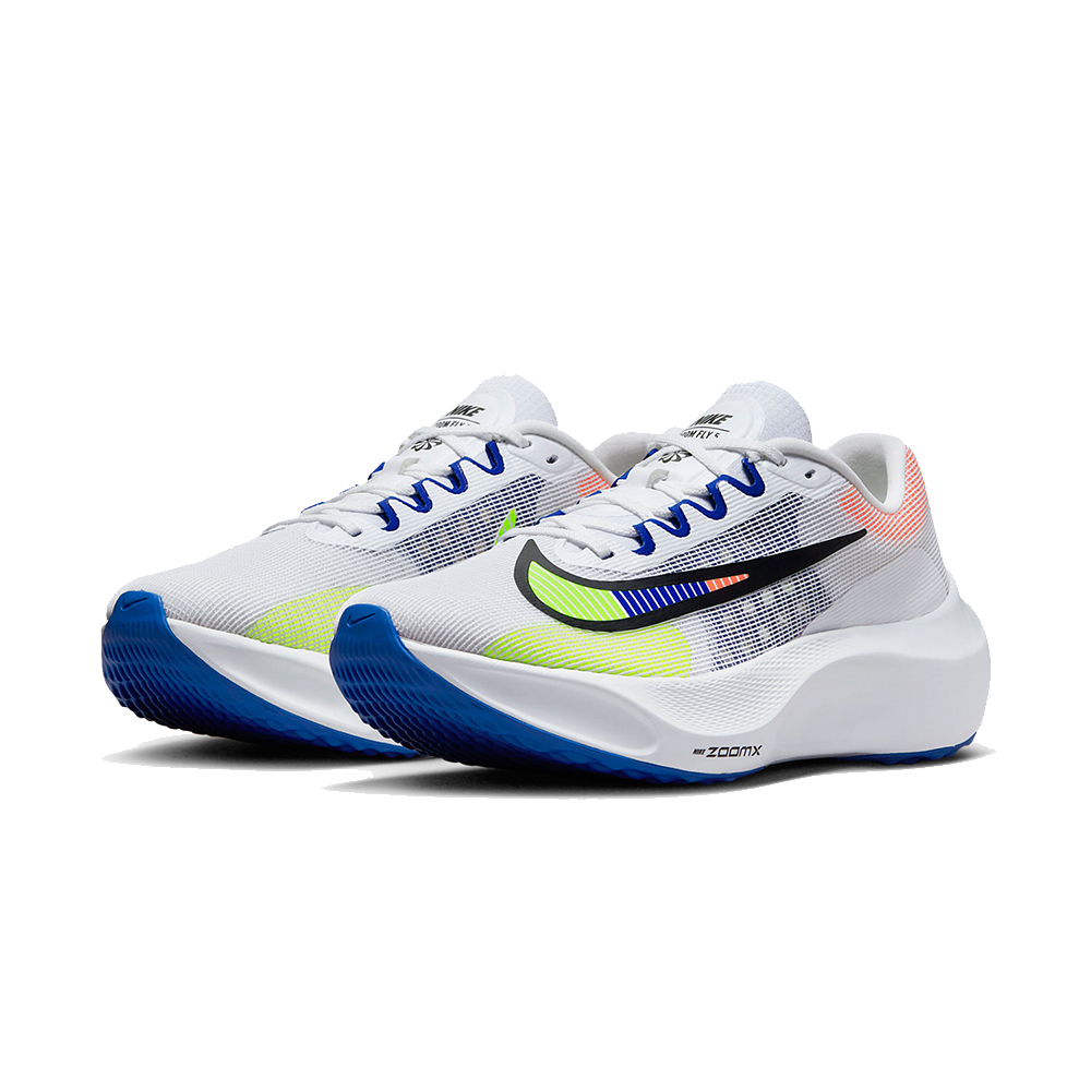 NIKE 男 ZOOM FLY 5 PRM 白藍 長跑 馬拉松 慢跑鞋-DX1599-100 廠商直送