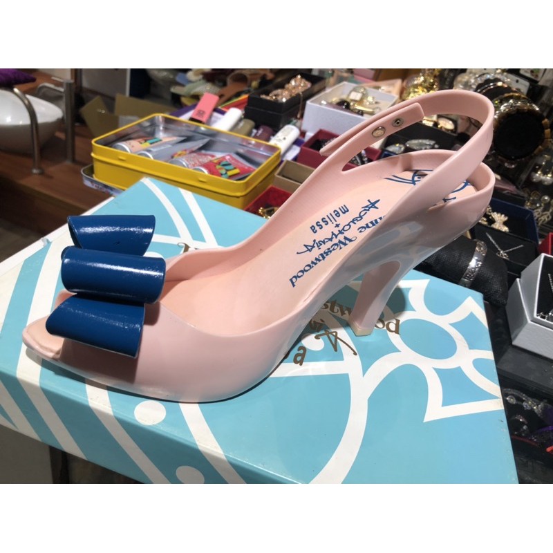 全新Vivienne Westwood粉色果凍香香鞋高跟鞋