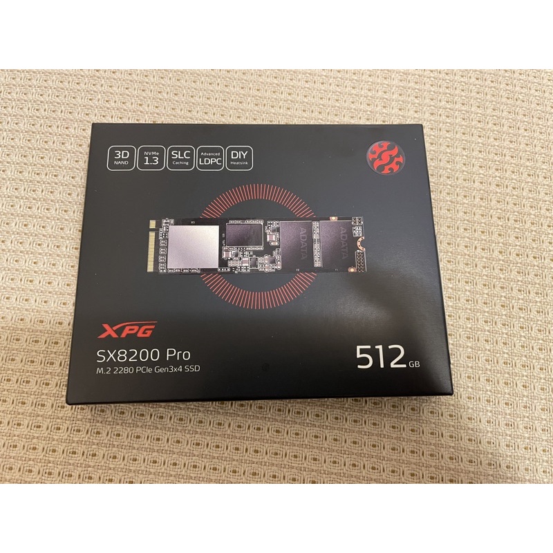 【ADATA 威剛】XPG SX8200Pro 512G M.2 2280 PCIe SSD 固態硬碟