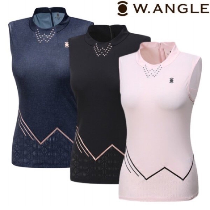 韓國W.angle W限量女性高爾夫無袖上衣
