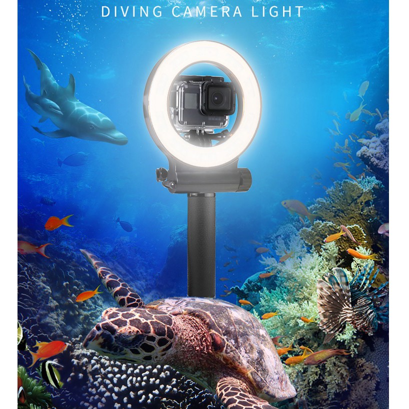 Ud Moto 潛水環形閃光燈補光燈gopro和其他運動相機潛水環形閃光燈微距補光燈 耐水下40m 蝦皮購物