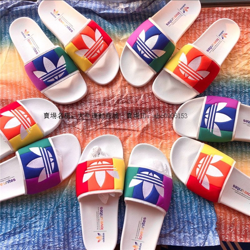 adidas love unites slides