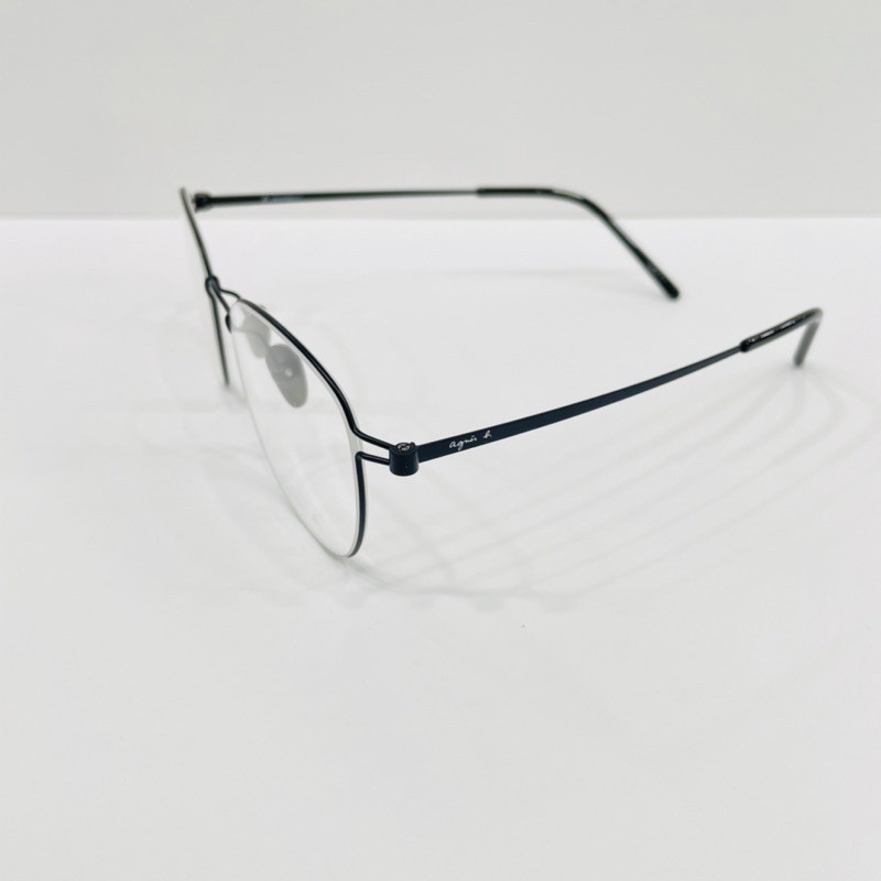 ♥名家眼鏡♥ agnes b. 黑色超輕款純鈦光學膠框AB70055 C01【台南成大店】