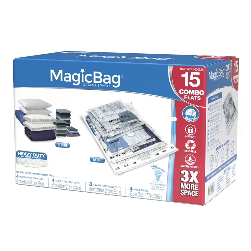 ✅現貨🔴特價‼️COSTCO👉🆕MAGICBAG 真空壓縮收納袋15入 #1600355#