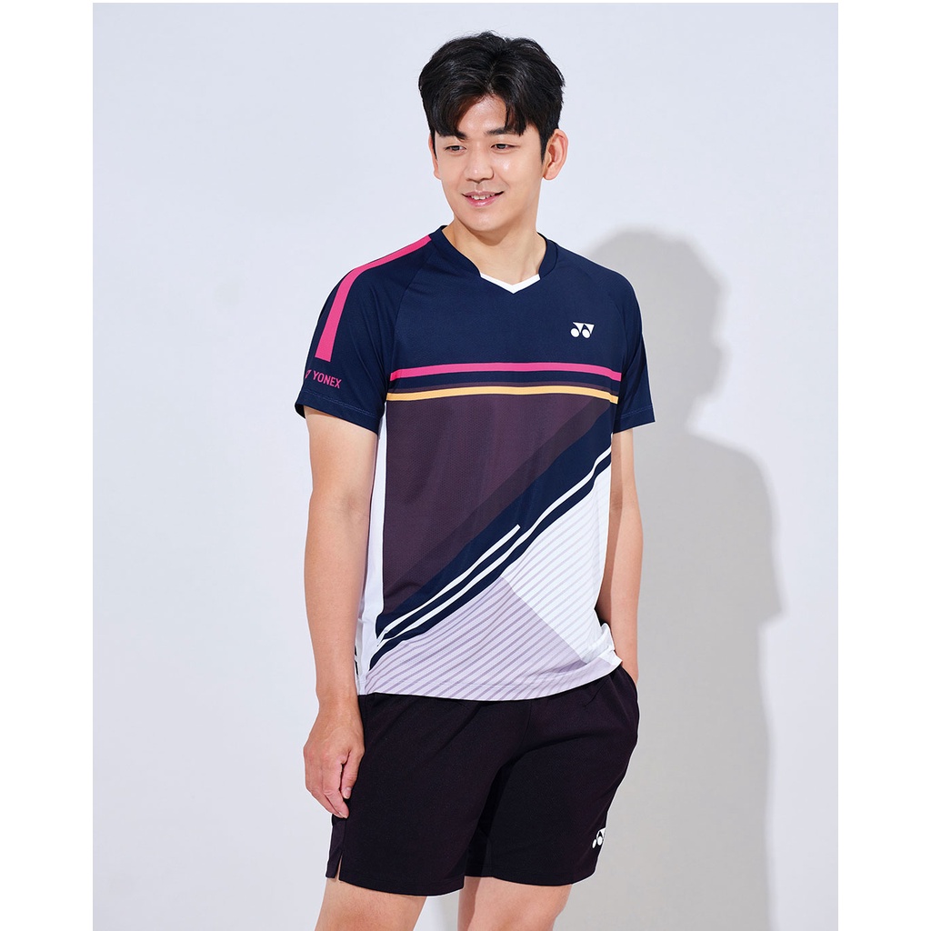 新款 Yonex 2022 羽毛球襯衫, 時尚短袖羽毛球服, T 卹 T 卹情侶球衣