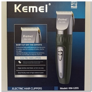 KEMEI陶瓷刀頭科美/KM-1255陶瓷可調刀頭/USB充電 電動理髮器 剪髮器 理髮剪