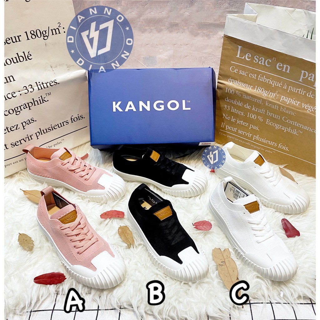 帝安諾 -  實體店面 KANGOL 袋鼠 英國 女 帆布鞋  休閒鞋 編織 粉色 黑色 白色 6122160620