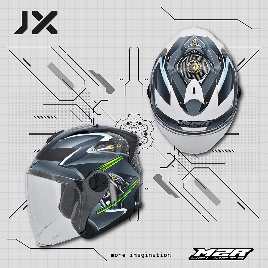 SP™ M2R J-X #3 3/4安全帽 單一大鏡片