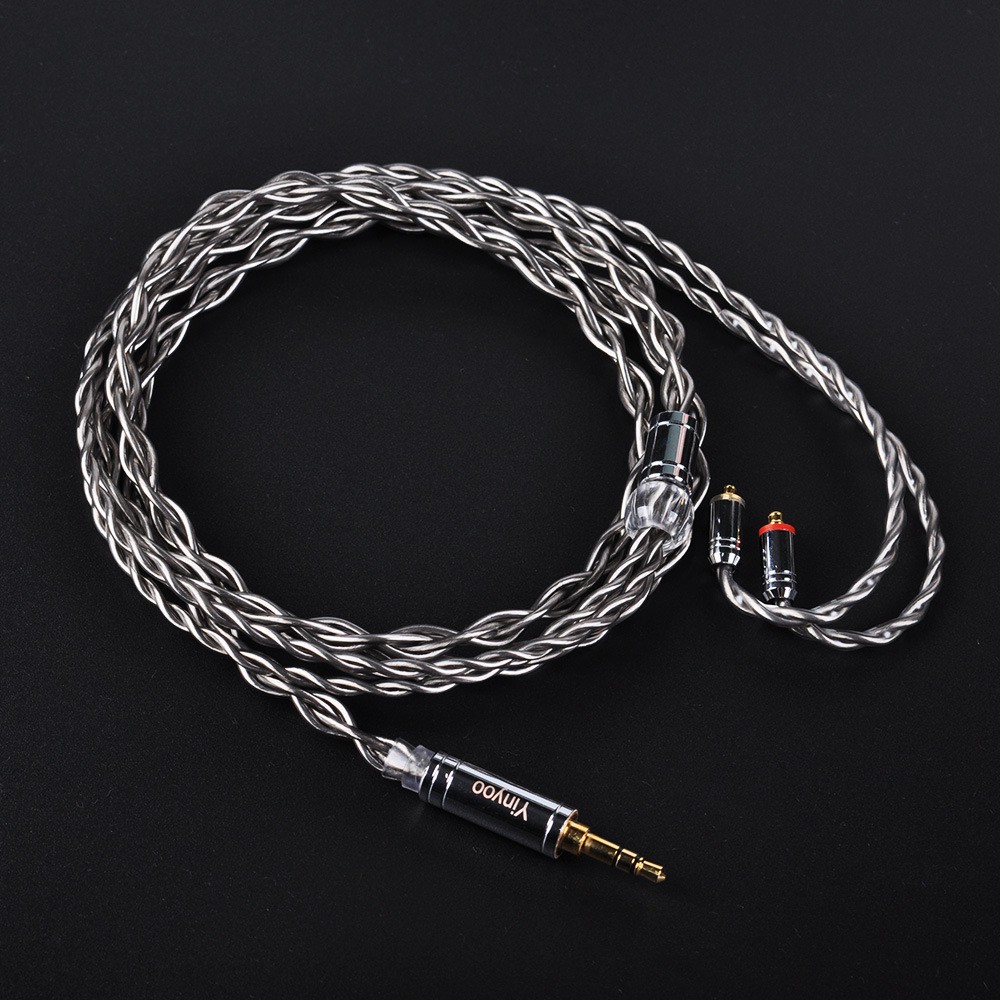 Yinyoo 4 芯 7n 單晶銅電纜鍍銀耳機升級電纜 2pin / Mmcx 連接器, 用於 As10 Zst Zs1