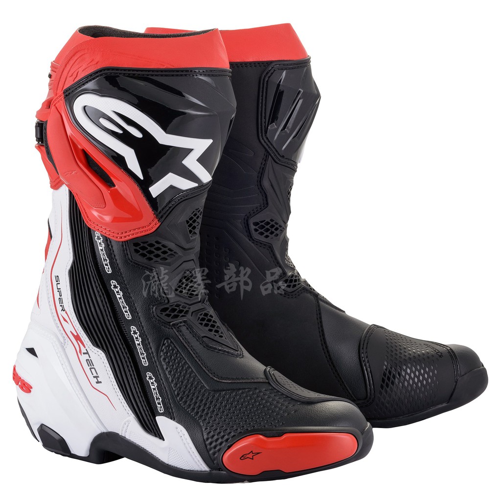 瀧澤部品 義大利 ALPINESTARS A星 SUPERTECH R 黑白紅 車靴 防摔防護 頂級 賽車靴 透氣舒適