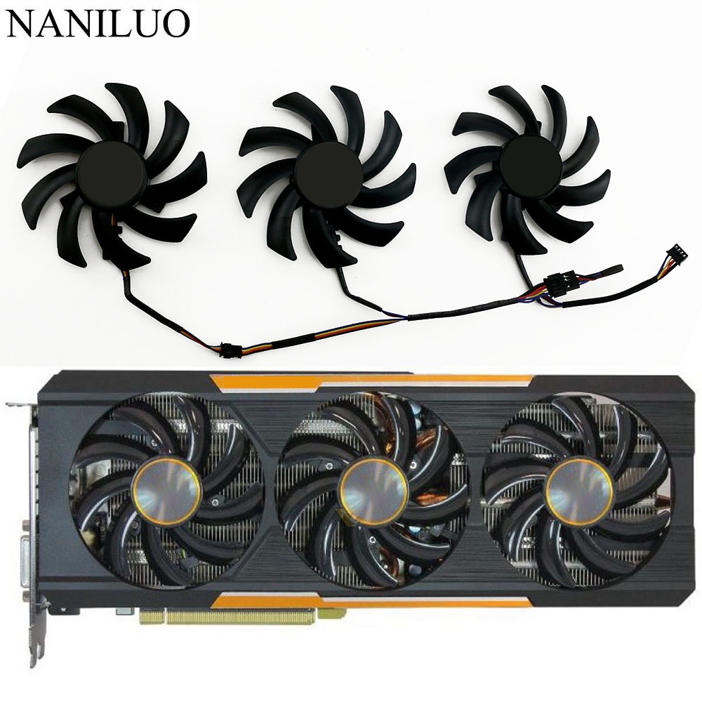 85mm 4PIN R9 290X/390/390X GPU VGA 冷卻風扇適用於藍寶石 R9-290X R9 390