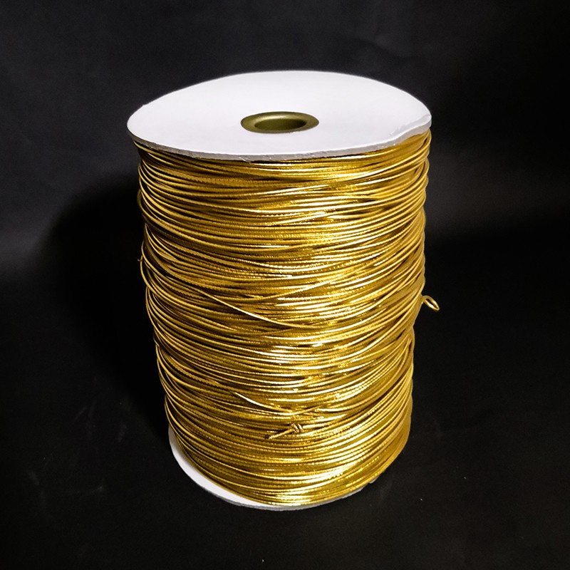鬆緊金線500碼台灣製造綁禮盒金線金蔥繩金蔥鬆緊繩彈性金線彈性金蔥線 蝦皮購物