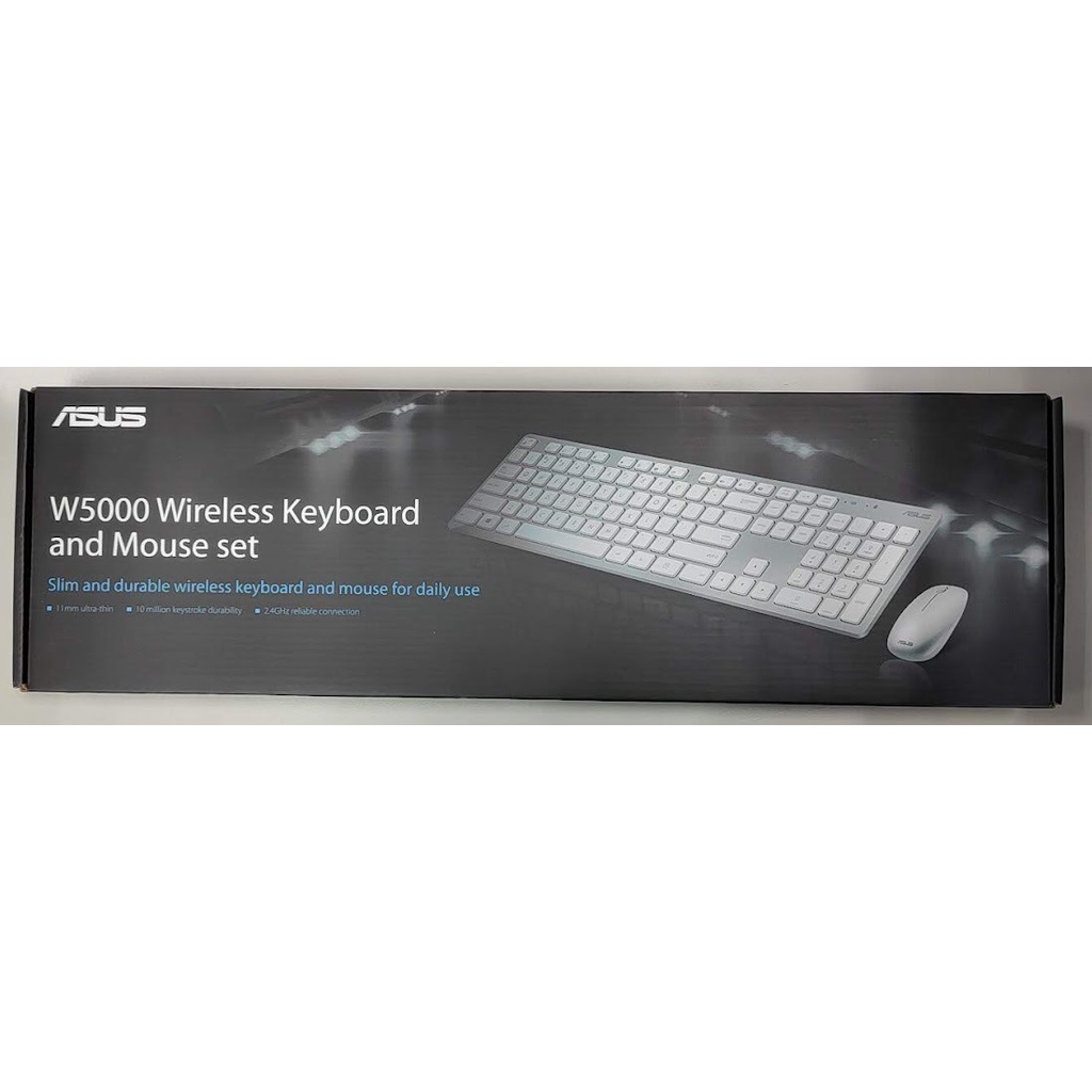ASUS W5000 KEYBOARD &amp; MOUSE 無線鍵盤與滑鼠-灰色