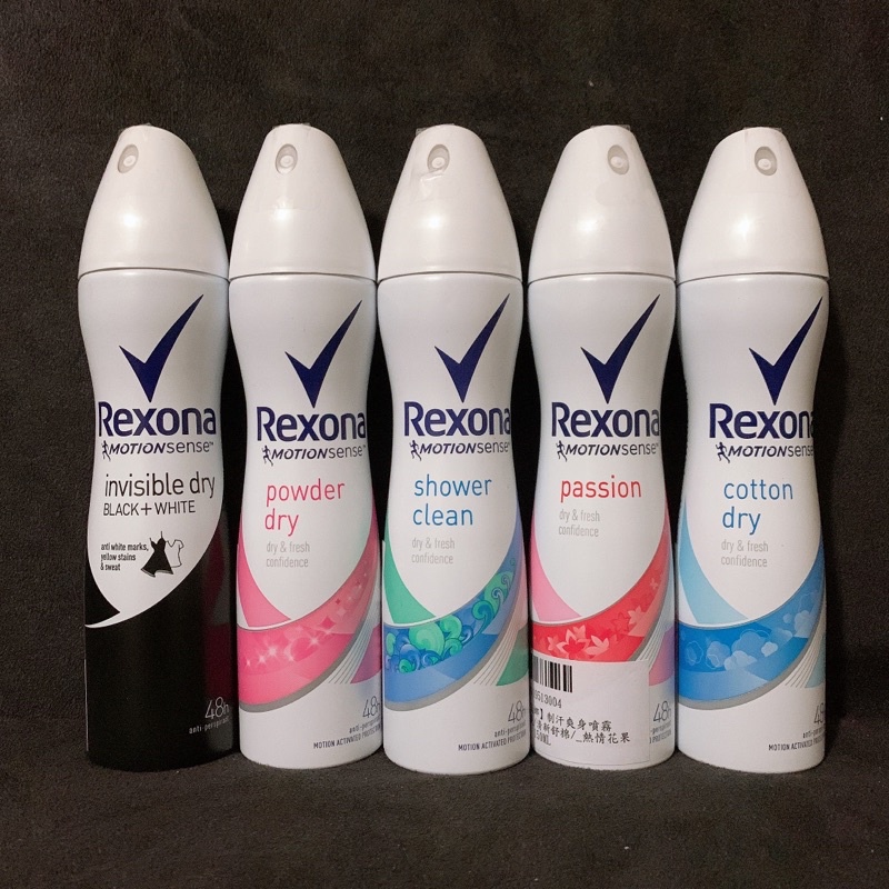 Rexona蕊娜 制汗爽身噴霧 150ml清新舒棉/沐浴舒爽/熱情花果/超效乾爽/無暇淨透 spray 止汗劑