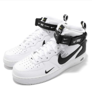 nike air force 1 mid 07 lv8 utility white black