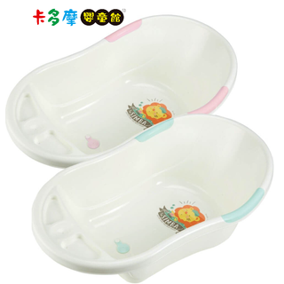【Simba 小獅王辛巴】嬰兒防滑浴盆(凱特藍/麗芙粉) 可調式沐浴網｜卡多摩