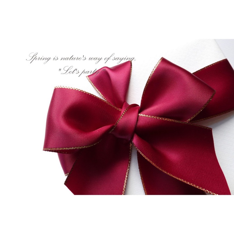 B倉 38mm 金邊緞帶葡萄酒紅酒紅深紅紅深紅色紅色葡萄酒紅色酒紅色雙面緞帶緞帶rb Gf 蝦皮購物