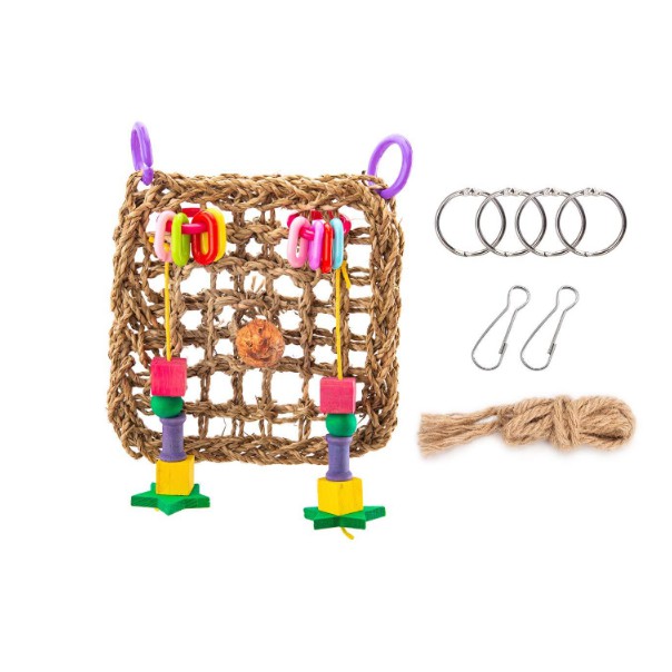 鳥玩具-鸚鵡啃咬玩具+攀爬網/鸚鵡玩具〔李小貓之家〕