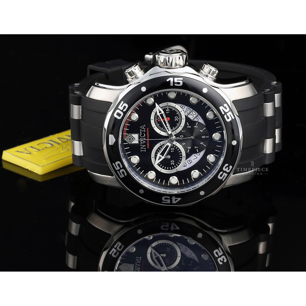台灣一年保固 英威塔 Invicta 6977 Pro Diver 潛水錶 VD53機芯 男士錶手錶 黑色錶面黑色錶帶