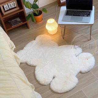 台灣現貨❤︎ins風可愛小熊毛毛地毯 地墊 腳踏墊 床邊毯 居家佈置「有感選物」