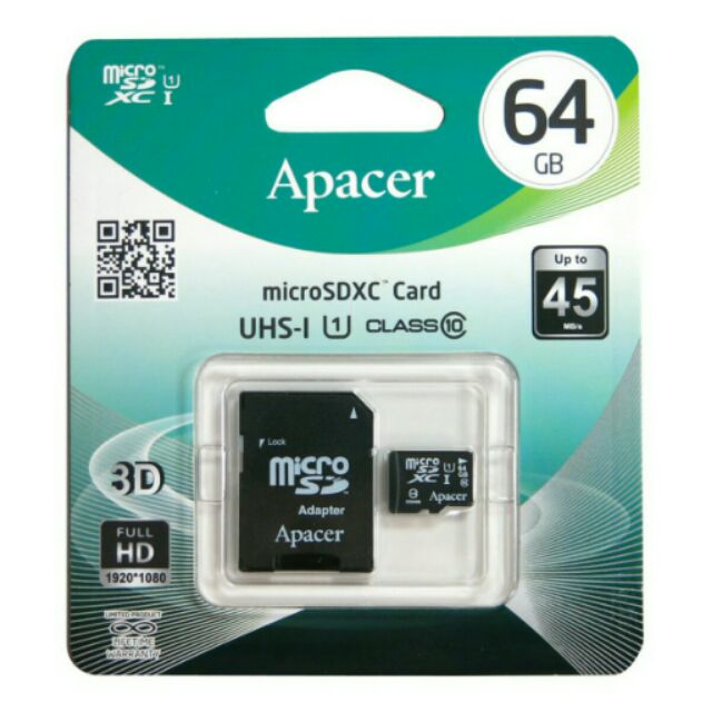 Apacer宇瞻64GB記憶卡