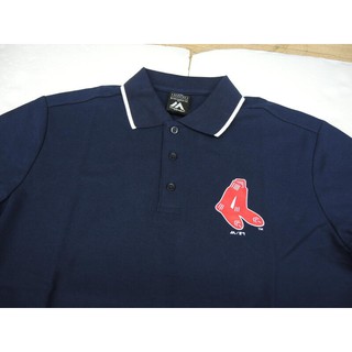 美國職棒大聯盟MLB MAJESTIC 波士頓紅襪 復古經典LOGO印花 POLO衫(6960301-019)